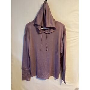 2436 NWOT Westloop Womens Long Sleeve Hooded Top Purple Size Medium